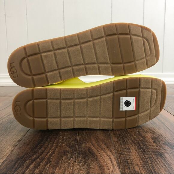 UGG Platform Sandal Ankle Wrap Square Toe Chunky Strappy Lennox Size 11 Yellow - Picture 12 of 15